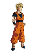 Goten jako Super Saiyanin w czasach GT Rewritten.[9]