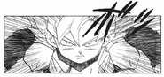 Goten manipulujący swoją Ki do transformacji w Super Saiyanina.[14]