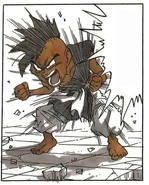 Uub używający Angry Shout na 28. Tenkaichi Budokai.[4]