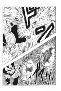 Goku manipulujący swoją Ki do odpychnięcia Jeice'a i Burter'a.[36]