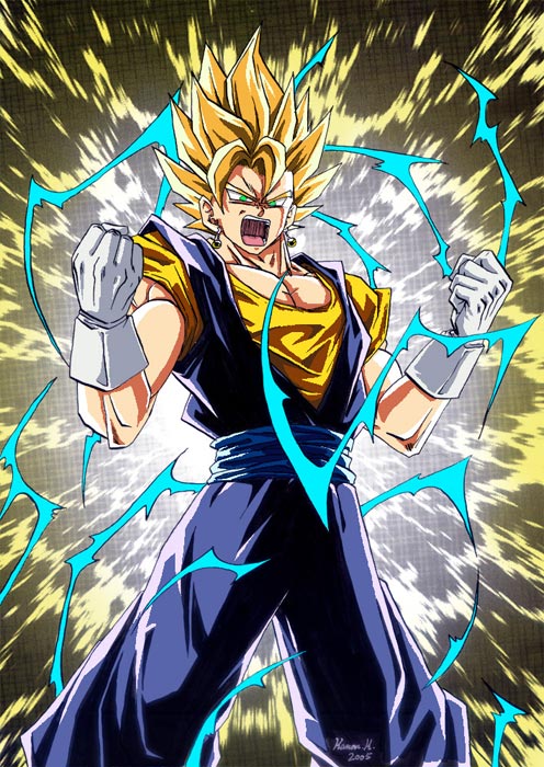 Dragon Ball Vegito Super Power Aura Thunder Earing Super Saiyan