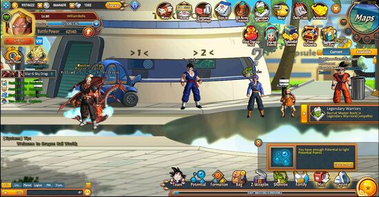 Dragon Ball Z Online Epic web based game free to play