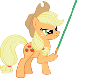 Applejack Wielding her Lightsaber