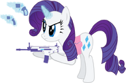 Rarity (with her firearms)