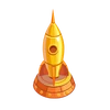 Gold Rocketship