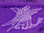 La Grande Bestia Selvaggia visualizzata nella mappa di Hiccup, nel sito di Dragons: Oltre i confini di Berk.