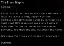 Duhaime elven glyphs note.png (224 KB) The Elven Glyphs; to Pascal, from Duhaime