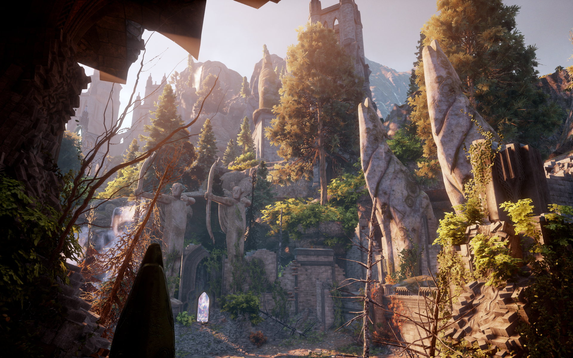 Final alternativo de Dragon Age Inquisition Trespasser: Requisitos: pegar 30 embriums, 50 raiz élficas e dar 200 pulinhos no ponto mais alto do Palácio, By Screenshots Aleatórias De Dragon Age Ltda.