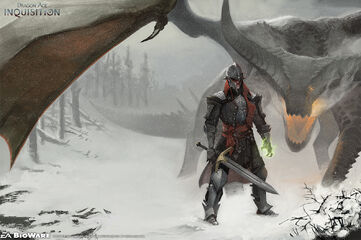 Inquisitor as shown in The Art of Dragon Age: Inquisition cover art