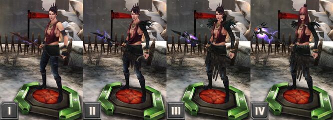 Tier progression of Morrigan in Heroes of Dragon Age