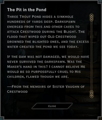 The Pit in the Pond Landmark Text