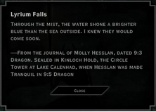 Lyrium Falls Landmark Text