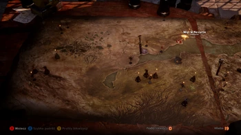 Stół narad z zaznaczonymi operacjami