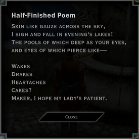 Half-Finished Poem