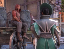 Neve interviewing a potential witness.