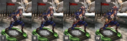 Tier progression of an Elite Harlequin in Heroes of Dragon Age