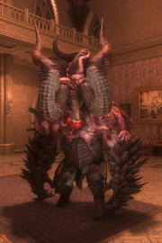 The Qamekmaster, transformed into a grotesque figure after accepting power from Ghilan'nain