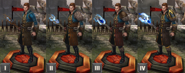 Tier progression of Anders in Heroes of Dragon Age