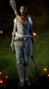 Vivienne in der Rüstung