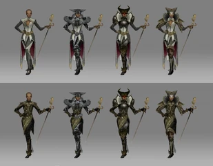 Concept art of Vivienne's robes