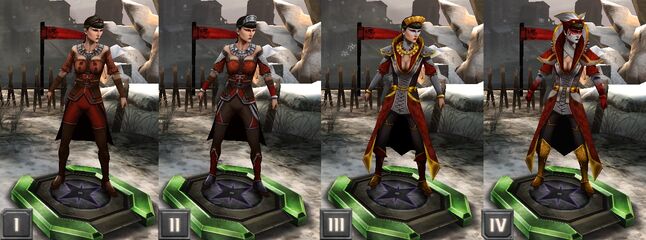 Tier progression of the Baroness in Heroes of Dragon Age