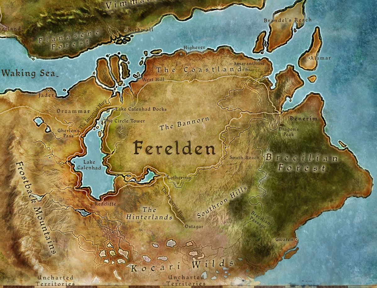 World map (Origins), Dragon Age Wiki