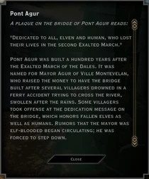 Pont Agur Landmark Text