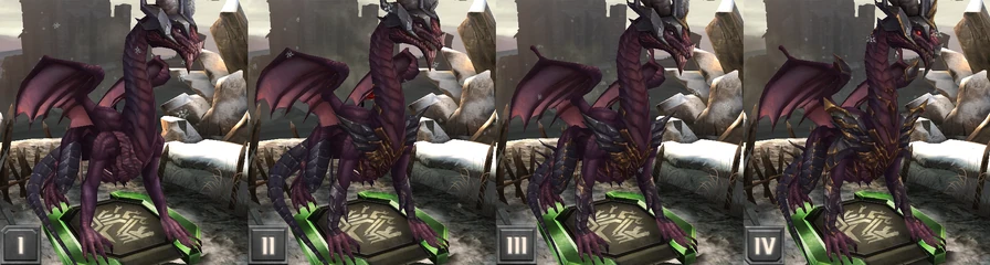 Tier progression of Flemeth's High Dragon form in Heroes of Dragon Age