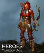 Promocional Artwork of Red Jenny Sera for Heroes of Dragon Age