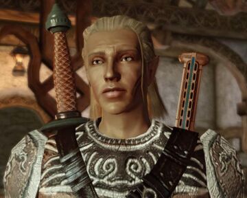 Zevran drinking Rare Antivan Brandy - Dragon Age: Origins