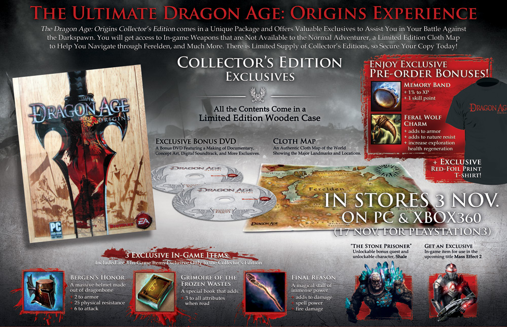 Dragon Age: Origins Collector's Edition: Prima Official Game Guide (Prima  Official Game Guides) by Searle, Mike: good (2009) Collectors ed.