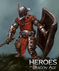 A Venatori Gladiator as seen in Heroes of Dragon Age