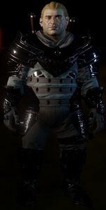 Varric in der Rüstung
