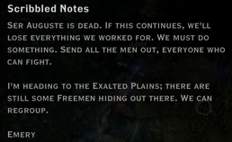 Freemen Orders after Auguste's death