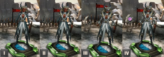 Tier progression of Vivienne in Heroes of Dragon Age