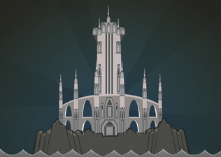 Concept Art des Turm des Zirkels aus Dragon Age Keep