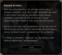 Ruined Arches Landmark Text