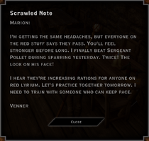 Scrawled Note
