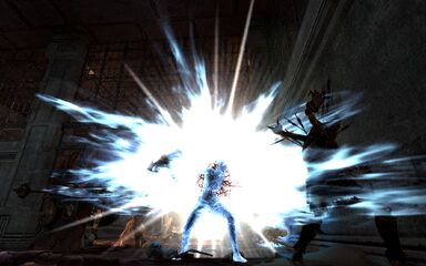 Fenris unleashing a Spirit Pulse.