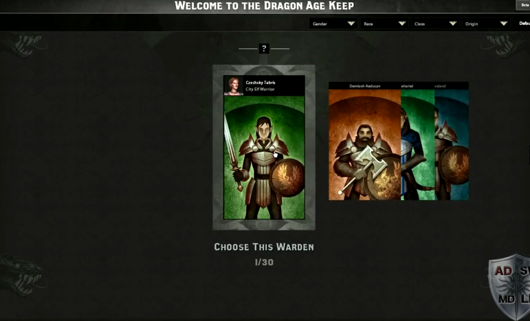 dragon age keep no custom heroes found