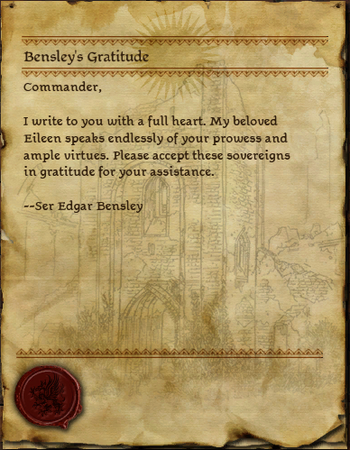 Bensley's Gratitude