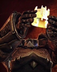 Caridin looking over the crown