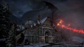 The dragon attacking Haven