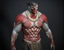 Qunari covered with war paint.