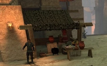 Vincento vor seinem Stand in der Unterstadt