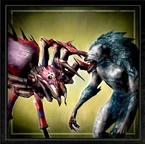 Оскрвененный паук и моровой оборотень