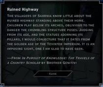 Ruined Highway Landmark Text