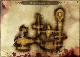 Карта нижнего уровня руин