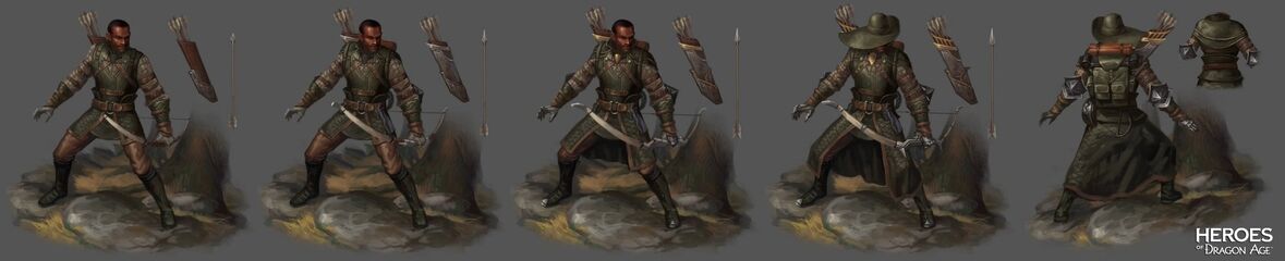 Artwork of Thornton's tier progression in Heroes of Dragon Age