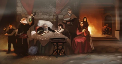 Der kranke Eamon aus World of Thedas Vol 2